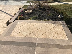 cambridge ledgestone 18x18 sandstone sand stone diamond 45 pattern landing brown wave stoop